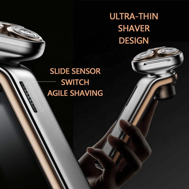 2 in 1 Rechargeable Electric Shaver with Nose Hair Trimmer IPX7 Waterproof 700mAh Battery