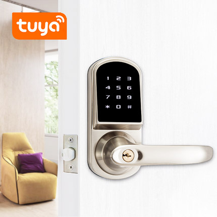TUYA Bluetooth Smart Door Lock with Digital Keypad for Wood and Aluminium Doors