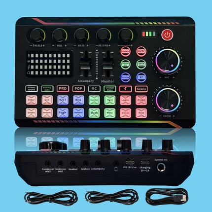 Wired Studio Condenser Microphone with Live Sound Card 20Hz to 20kHz for Streaming Podcast Music
