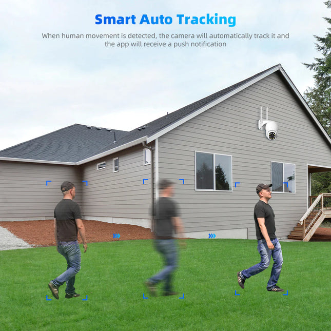 Smart 4G Pan-Tilt Outdoor Security Camera with AI Human Detection & Full-Color Night View