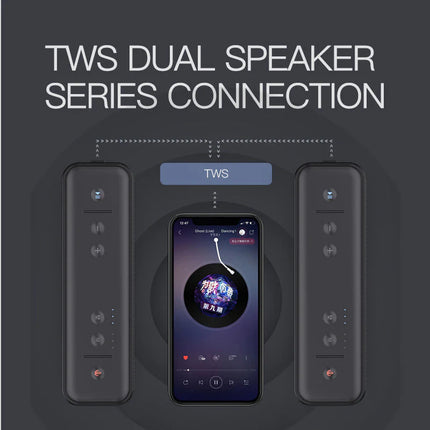 High-Performance 40W Wireless Speaker for Indoor & Outdoor Use with Waterproof Build