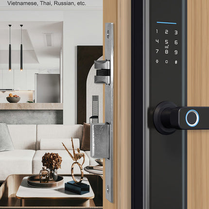 Smart Hotel Door Lock with Fingerprint, RFID, Password, and WiFi Control