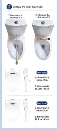 Smart Electric Bidet Toilet Seat with Heated Seat, Warm Air Drying, Posterior & Feminine Wash, Waterproof