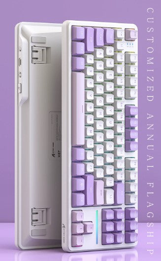 Wireless Mechanical Keyboard & Mouse Set 87-Key RGB Backlit Programmable 2.4GHz & Bluetooth for Desktop and Gaming