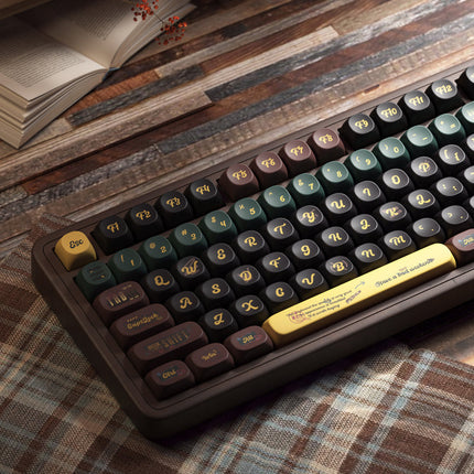 125-Key Retro Forest PBT Keycaps Set – MOA Profile for MX Switch Mechanical Keyboards