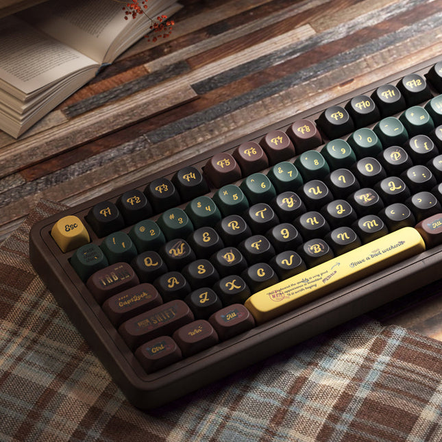 125-Key Retro Forest PBT Keycaps Set – MOA Profile for MX Switch Mechanical Keyboards