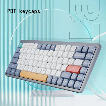 Compact 75-Key Mechanical Keyboard with RGB Backlight, Hot-Swap Switches, Wired & Wireless Modes