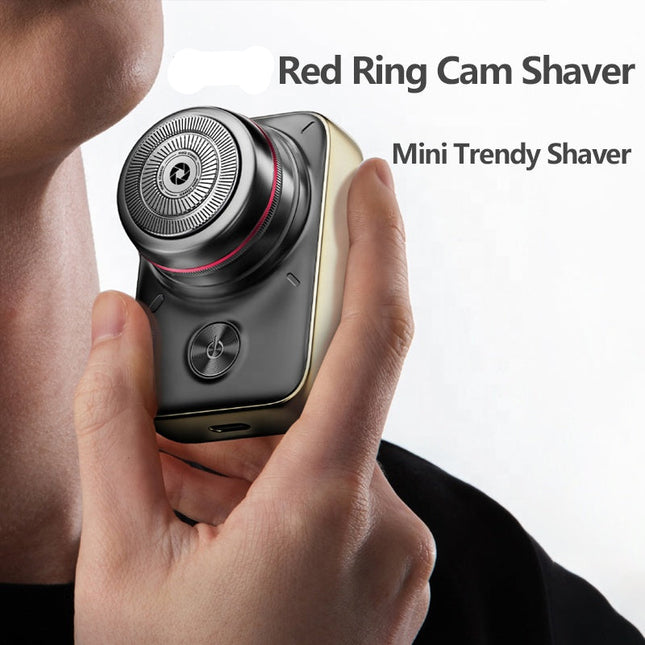 Portable Electric Beard Shaver Mini USB Rechargeable Wet and Dry Razor with Mirror IPX7 Waterproof