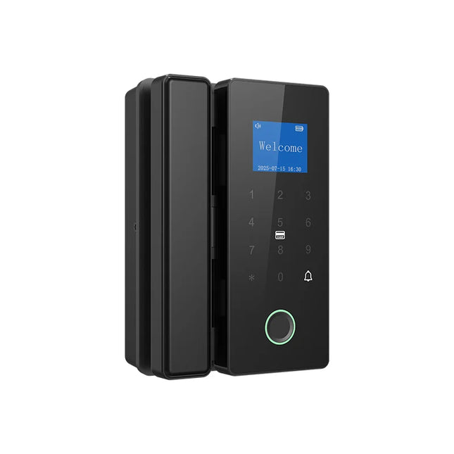 Wireless Smart Lock for Glass Doors with Fingerprint, Card and Password Access