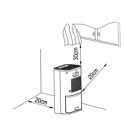 Compact Smart Dehumidifier with Air Cleaning & Cooling Fan for Small Rooms (5–10㎡)