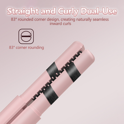 Portable Cordless Hair Straightener Brush 5000mAh Rechargeable 4 Temperature Settings