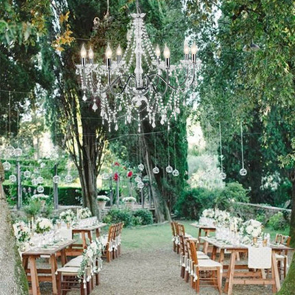 Premium 8-Arm Crystal Candle Chandelier with 12 E14 Holders for Elegant Indoor Spaces