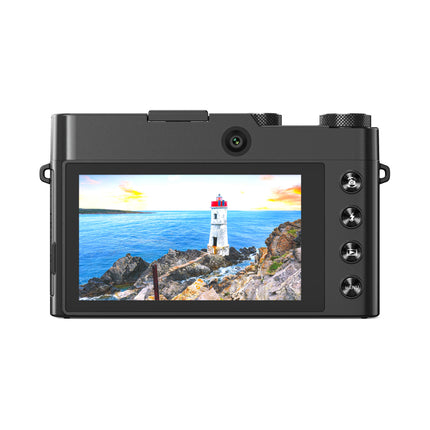 Compact 5K Travel Camera with 8x Digital Zoom, Smart Focus, Anti-Shake Technology & Integrated LED Light