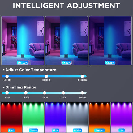 Portable 9x18W 6-in-1 RGBWA UV LED Par Lights Ideal for Weddings Parties Banquet Halls