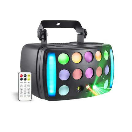 3-Layer LED Laser Party Light with DMX512, Sound Activation & Remote Control