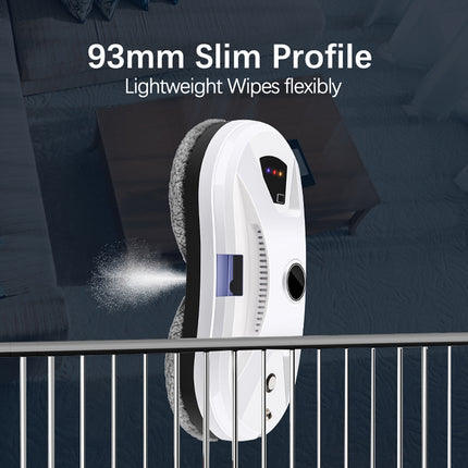 Smart Automatic Window Cleaning Robot with Auto Spray 2800Pa Suction Remote Control
