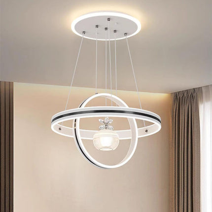 Minimalist LED Crystal Ceiling Light for Bedroom Dining Room Gold Finish