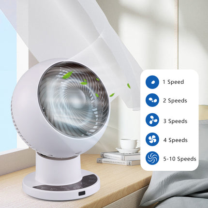Compact Smart Standing Fan with Adjustable Speeds and Quiet Airflow