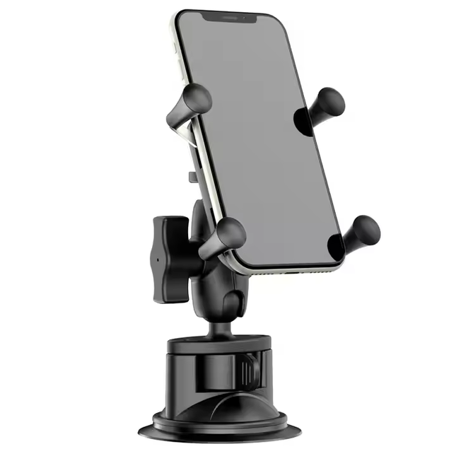 1-Inch Ball Head Mount System Modular Bike Motorcycle Car Camera & Phone Mount Kit Black