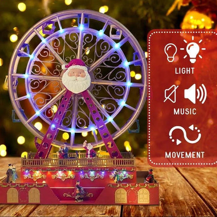 Rotating Christmas Ferris Wheel Decoration with LED Lights and Music