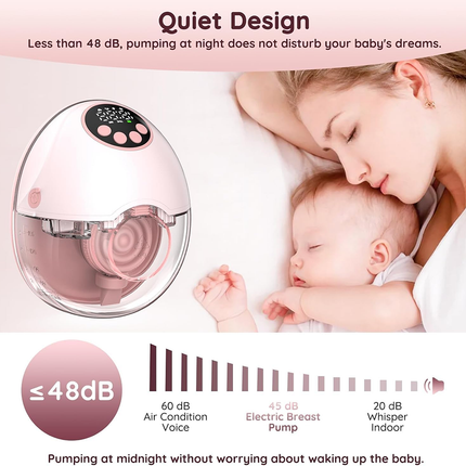 Hands Free Wearable Breast Pump Electric Milk Collection Pump with Dust Cover