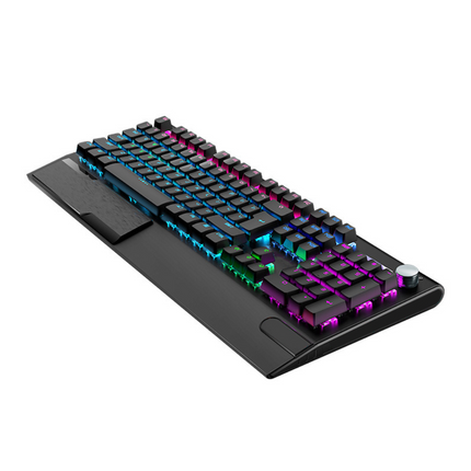 Wired Mechanical Keyboard 104-Key Full Size USB with RGB Backlight, Anti-Ghosting and Spill-Resistant Design