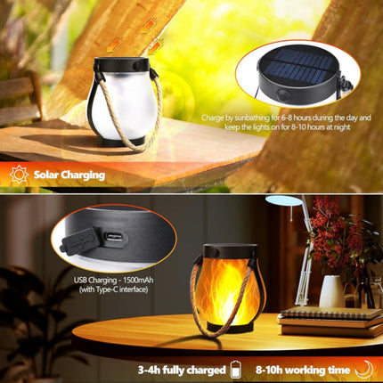 Solar Outdoor LED Light Black Plastic Shade Waterproof