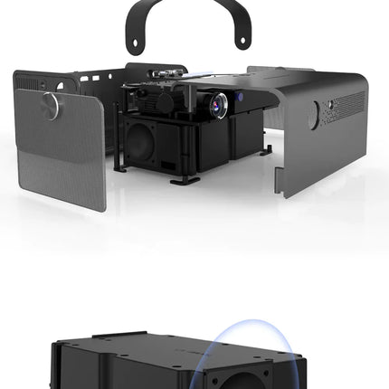 Compact HD DLP Mini Projector with 600 ANSI Brightness, Auto Focus & Wireless Connectivity