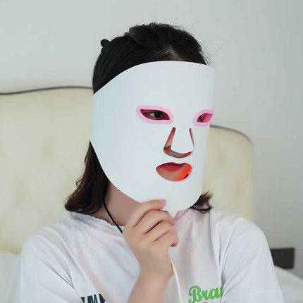 Portable 7 Colour LED Light Relaxation Face Mask Rechargeable Silicone Skin Rejuvenation Device