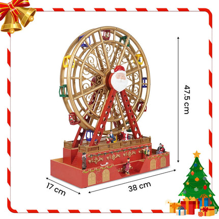 Rotating Christmas Ferris Wheel Decoration with LED Lights and Music