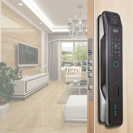 Advanced Smart Door Lock System with Face Recognition, Fingerprint Scanner, App Control & Security Alarm