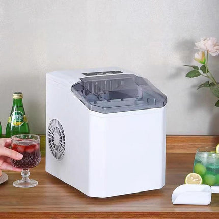 Compact Electric Ice Maker with Rapid Cycle, Self-Cleaning Function & Basket