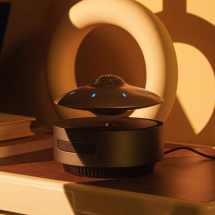 Levitation UFO Style Wireless Bluetooth Speaker with LED Touch Panel – Portable Black