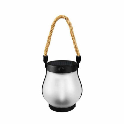 Solar Outdoor LED Light Black Plastic Shade Waterproof