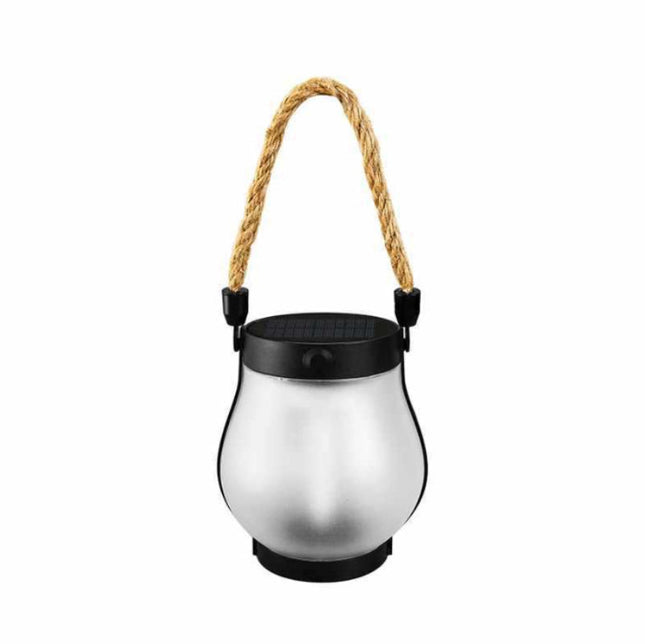 Solar Outdoor LED Light Black Plastic Shade Waterproof