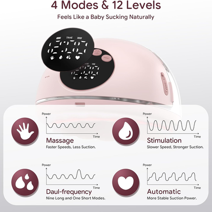 Hands Free Wearable Breast Pump Electric Milk Collection Pump with Dust Cover