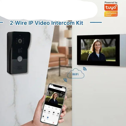 1080P Smart Video Intercom System with 7" Display, IR Night Vision, RFID Access & Remote Unlock
