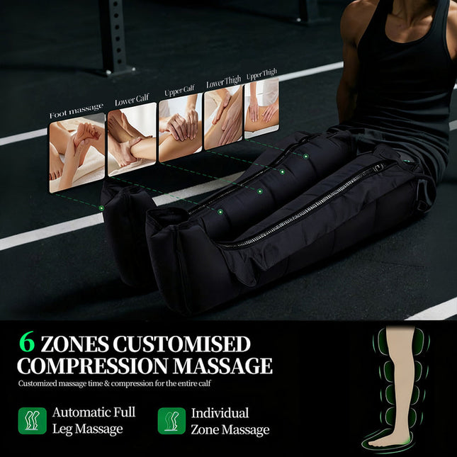 Full-Leg Air Compression Massager Boots for Circulation & Muscle Recovery
