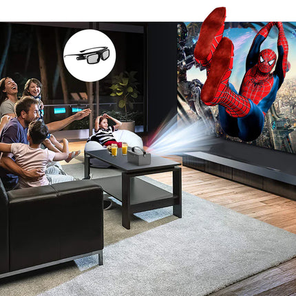 Compact HD DLP Mini Projector with 600 ANSI Brightness, Auto Focus & Wireless Connectivity