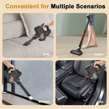 Lightweight Cordless Stick Vacuum with Detachable Battery and Multi Power Modes