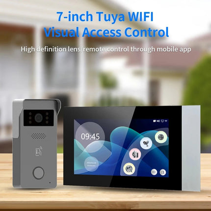 Smart 2-Wire Video Intercom System with 7" Monitor, 1080P IR Camera & RFID Unlock