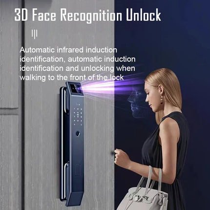 Smart Digital Door Lock with Fingerprint, App Control, Anti-Pry Alarm & Multi-User Access