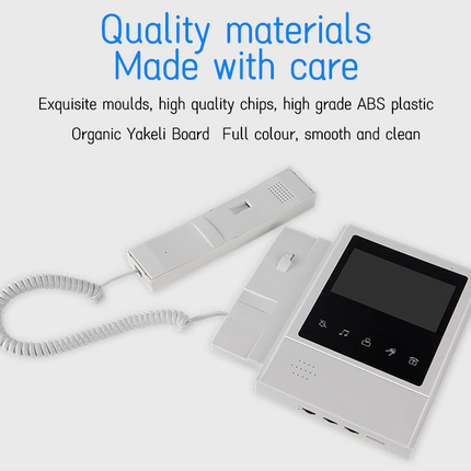 4.3" Indoor Video Monitor with Intercom, Door Unlock, and Night Vision