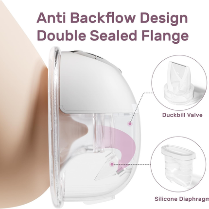 Wearable Electric Breast Pump Hands Free Rechargeable Milk Extractor with Variable Flow Control