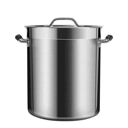 Large Capacity 201 Stainless Steel Stock Pot Commercial Cooking Pot for Gas and Induction Cookers