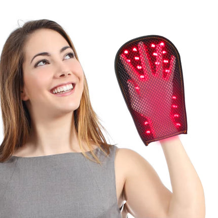 Portable LED Red Light Relaxation Gloves for Hand Muscle Relief and Physiorelaxation