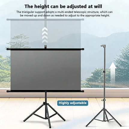 Portable ALR Projector Screen with Tripod Stand Foldable Roll-Up Design 16:9 Format