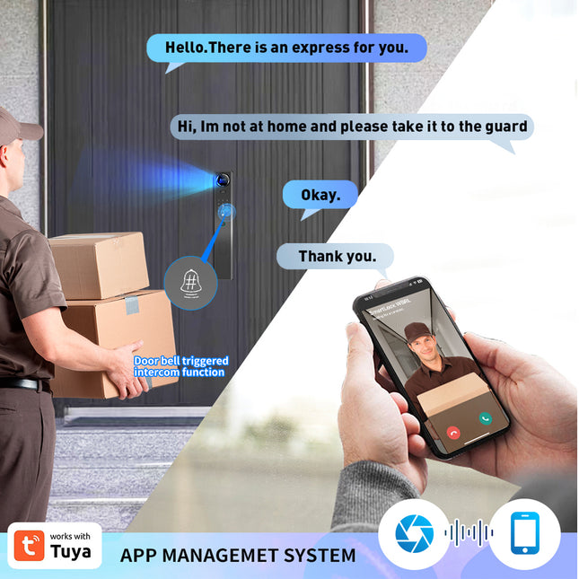 Digital Door Lock with Camera, Video Intercom, Fingerprint and Keyless Entry System