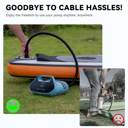 Portable Smart Electric Pump with Dual Action 20PSI Air Pressure for Inflatable Products