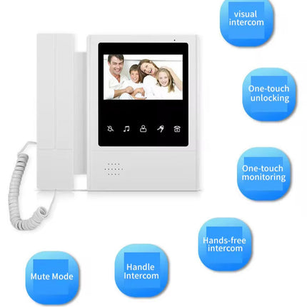 4.3" Indoor Video Monitor with Intercom, Door Unlock, and Night Vision